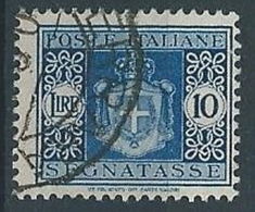 1945 LUOGOTENENZA USATO SEGNATASSE RUOTA 10 LIRE - RR13822-17 - Taxe