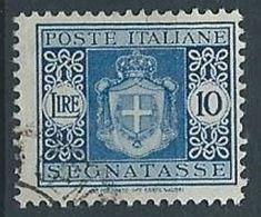 1945 LUOGOTENENZA USATO SEGNATASSE RUOTA 10 LIRE - RR13822-4 - Postage Due