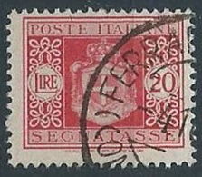 1945 LUOGOTENENZA USATO SEGNATASSE RUOTA 20 LIRE - RR13818-2 - Postage Due