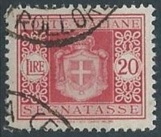 1945 LUOGOTENENZA USATO SEGNATASSE RUOTA 20 LIRE - RR13819-11 - Postage Due