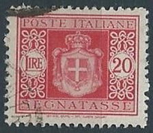 1945 LUOGOTENENZA USATO SEGNATASSE RUOTA 20 LIRE - RR13819-14 - Postage Due