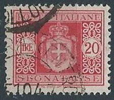 1945 LUOGOTENENZA USATO SEGNATASSE RUOTA 20 LIRE - RR13819-15 - Taxe