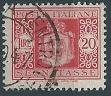 1945 LUOGOTENENZA USATO SEGNATASSE RUOTA 20 LIRE - RR13819-17 - Postage Due