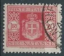 1945 LUOGOTENENZA USATO SEGNATASSE RUOTA 20 LIRE - RR13819-4 - Postage Due