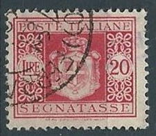 1945 LUOGOTENENZA USATO SEGNATASSE RUOTA 20 LIRE - RR13819-6 - Postage Due