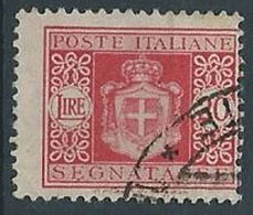 1945 LUOGOTENENZA USATO SEGNATASSE RUOTA 20 LIRE - RR13820-3 - Postage Due