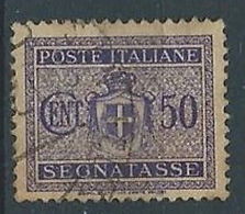 1945 LUOGOTENENZA USATO SEGNATASSE RUOTA 50 CENT - RR13123-5 - Postage Due