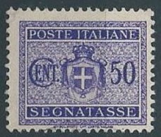 1945 LUOGOTENENZA USATO SEGNATASSE RUOTA 50 CENT - RR13827-10 - Postage Due