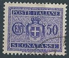 1945 LUOGOTENENZA USATO SEGNATASSE RUOTA 50 CENT - RR13827-13 - Postage Due