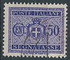 1945 LUOGOTENENZA USATO SEGNATASSE RUOTA 50 CENT - RR13827-15 - Postage Due