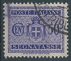 1945 LUOGOTENENZA USATO SEGNATASSE RUOTA 50 CENT - RR13827-4 - Postage Due