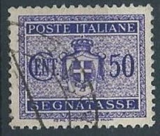 1945 LUOGOTENENZA USATO SEGNATASSE RUOTA 50 CENT - RR13827-8 - Taxe