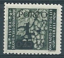 1945 OCCUPAZIONE JUGOSLAVIA ISTRIA E SLOVENIA SEGNATASSE 1 LIRA MNH ** - RR4214 - Jugoslawische Bes.: Istrien