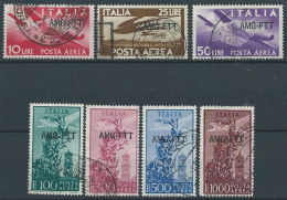 1949-52 TRIESTE A USATO POSTA AEREA CAMPIDOGLIO 7 VALORI 1 RIGA - RR13877 - Poste Aérienne