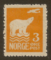 NORWAY 1925 3o Orange Air SG 168 UNHM #LF36 - Nuevos