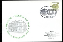 Bund PU117 C2/032 THAULOW-MUSEUM 1905  Sost. Kiel 1985 - Private Covers - Used