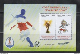 MNH SHEET COSTA RICA, 2018 Soccer World Cup Rusia - 2018 – Russia