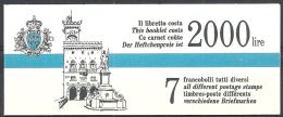 1992 SAN MARINO LIBRETTO TURISMO CON ANNULLI FDC - Markenheftchen