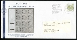 Bund PU117 C2/071 BRIEFMARKE BAYERN KEHRDRUCK Gebraucht Bad Homburg 1982  NGK 5,00 € - Sobres Privados - Usados