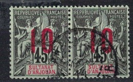 ANJOUAN         N°  YVERT     27   X 2   ( 1 )   OBLITERE       ( O   1/40 ) - Used Stamps