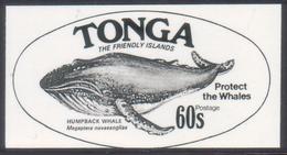 Tonga Whale - Proof Of Whale Design From Tonga 1977 Whales Set - Rare - 5 Exist - Ballenas