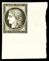 ** N°3f, 20c Noir Sur Jaune, Impression De 1862, Coin De Feuille Intégral, Fraîcheur Postale, SUP (certificat)  Qualité: - 1849-1850 Cérès