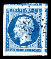 O N°14A, 20c Bleu Type I, Grandes Marges Avec 5 Voisins. SUP  Qualité: O - 1853-1860 Napoléon III.