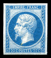 * N°14B, 20c Type II, Quasi **, Frais. SUP (certificat)  Qualité: *  Cote: 550 Euros - 1853-1860 Napoléon III.