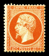 * N°23b, 40c Orange Vif, Très Frais. TB (signé Scheller/Brun/certificat)  Qualité: *  Cote: 3250 Euros - 1862 Napoléon III