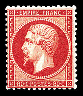 * N°24, 80c Rose. TTB (signé/certificat)  Qualité: *  Cote: 2300 Euros - 1862 Napoléon III