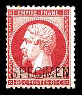 * N°24d, 80c Rose Surchargé 'SPECIMEN', TB (certificat)  Qualité: *  Cote: 1300 Euros - 1862 Napoléon III.