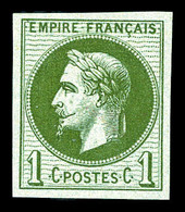 (*) N°25d, 1c Bronze, Réimpression Granet, SUP (signé Calves/certificat)  Qualité: (*)  Cote: 1450 Euros - 1863-1870 Napoléon III. Laure