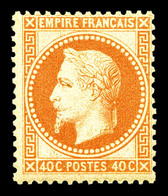 ** N°31, 40c Orange, Fraîcheur Postale. SUP (certificat)  Qualité: ** - 1863-1870 Napoléon III Lauré