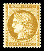 * N°36, Siège De Paris, 10c Bistre-jaune, TB (certificat)  Qualité: *  Cote: 950 Euros - 1870 Belagerung Von Paris