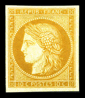 (*) N°36c, 10c Bistre-jaune, Reimpression De Granet, Frais. TTB (certificat)  Qualité: (*)  Cote: 450 Euros - 1870 Belagerung Von Paris