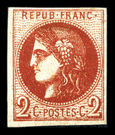 * N°40Ba, 2c Rouge-brique, Jolie Couleur, TB (signé Calves/certificat)  Qualité: *  Cote: 1300 Euros - 1870 Ausgabe Bordeaux