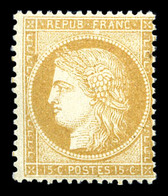 ** N°59, 15c Bistre, Fraîcheur Postale. SUP (certificat)  Qualité: ** - 1871-1875 Ceres