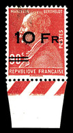 * N°3, Berthelot Surchargé à Bord Du Paquebot 'ILE DE FRANCE' 10F Sur 90c Rouge Bdf, Très Bon Centrage, SUP (signé Brun/ - 1927-1959 Mint/hinged