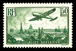 ** N°14b, 50F Vert-foncé, TTB (signé Brun/certificat)  Qualité: **  Cote: 2400 Euros - 1927-1959 Mint/hinged