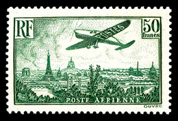 * N°14b, 50F Vert-foncé, Frais, TTB (certificat)  Qualité: *  Cote: 1400 Euros - 1927-1959 Mint/hinged