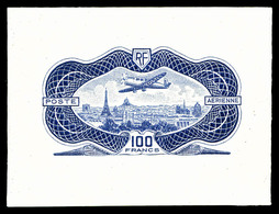 (*) N°15A, 100F Burelé. NON EMIS, épreuve Dans La Couleur Définitive Sans Burelage. R.R.R. SUP (certificat)   Qualité: ( - 1927-1959 Mint/hinged