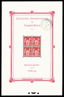 ** N°1b, Exposition Philatélique De Paris 1925, Avec Cachet De L'exposition Hors Timbres, FRAICHEUR POSTALE, SUPERBE (ce - Ungebraucht