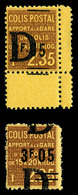 ** N°134, 2.05f S 2.35f Brun Jaune, 1ex Surcharge à Cheval Cdf + Ex* Surcharge 'D' à Cheval. TB  Qualité: **  Cote: 465  - Mint/Hinged