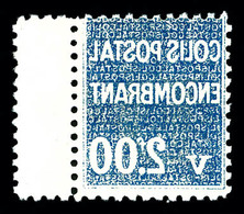 ** N°145, 2f Bleu Surchargé 'D', Impression Recto-verso. TB  Qualité: ** - Mint/Hinged