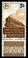 ** N°208, 3f Locomotive, Surcharge Doublée De La Valeur Faciale Bdf. SUP (certificat)  Qualité: **  Cote: 900 Euros - Mint/Hinged