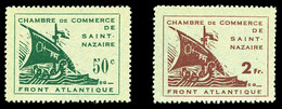 (*) N°8/9, Paire St Nazaire De 1945, SUP (certificat)  Qualité: (*)  Cote: 370 Euros - War Stamps