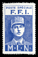 ** N°4, DE GAULLE, Emission M.L.N En Bleu. TB (signé Mayer)  Qualité: **  Cote: 174 Euros - Liberation