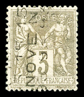 (*) N°13, 3c Gris Surchargé 5 Lignes, Pelurage (normal), B/TB (signé Calves/certificat)  Qualité: (*)  Cote: 750 Euros - 1893-1947