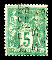 (*) N°15, 5c Vert Surchargé Verticalement 11 Lignes Du 5 OCT 1893, Très Beau (signé Calves/certificat)  Qualité: (*)  Co - 1893-1947