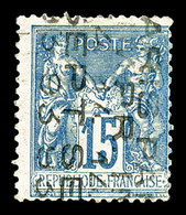 (*) N°17, 15c Bleu Surchargé 5 Lignes Du 14 Septembre 1893, SUP. R.R. (signé Brun/certificat)  Qualité: (*) - 1893-1947